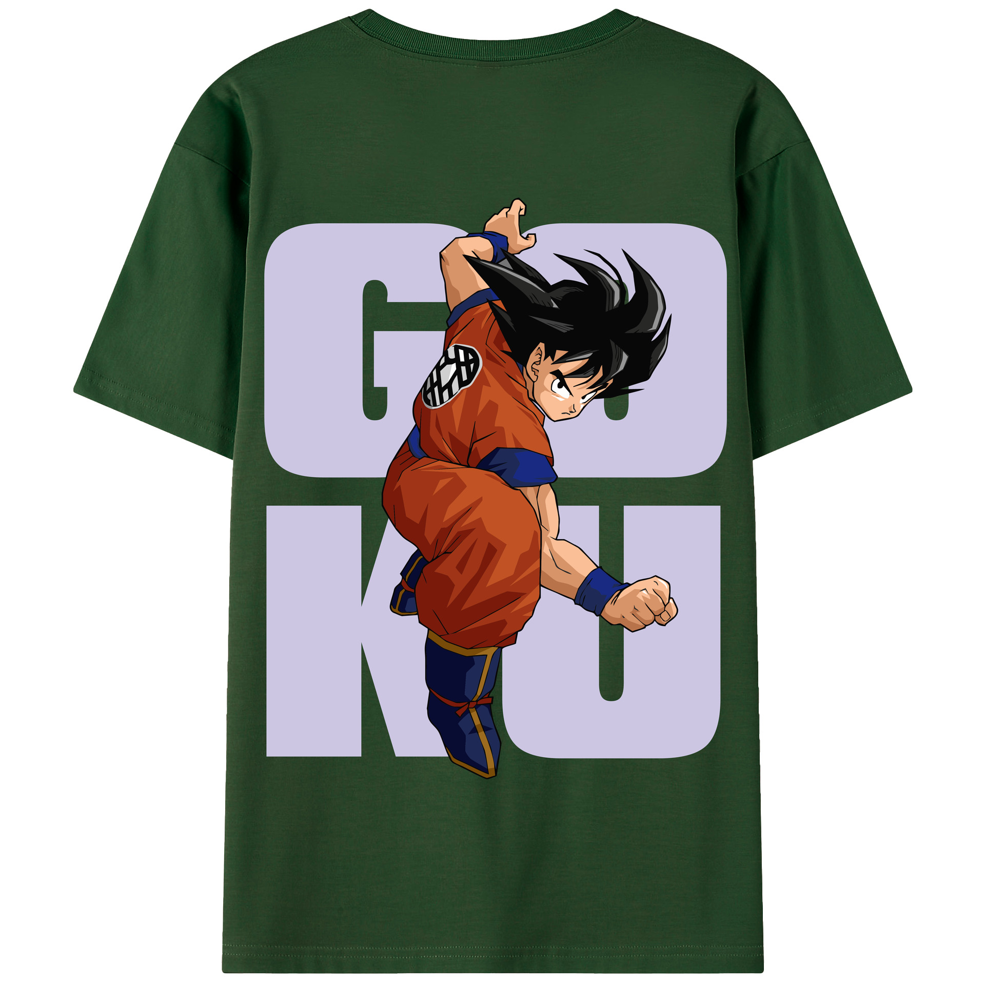 （画像用） ドラゴンボール 孫悟空（そん ごくう）Son Goku カカロット DRAGON BALL Kakarotto 綿100％半袖Tシャツ（背面プリント）